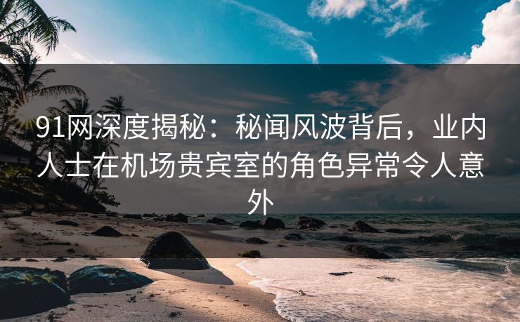 91网深度揭秘：秘闻风波背后，业内人士在机场贵宾室的角色异常令人意外